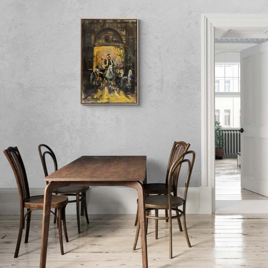 Greeting the People Oil Painting