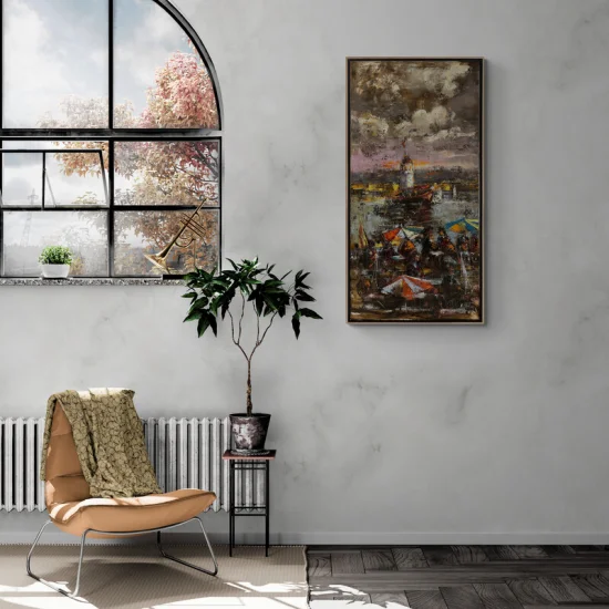 Oil Painting in the Shadow of the Maidens Tower