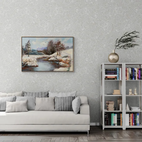 Nature Oil Painting Under a White Cover