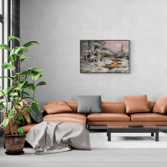 Kışın Büyüsü Yağlı Boya Tablosu