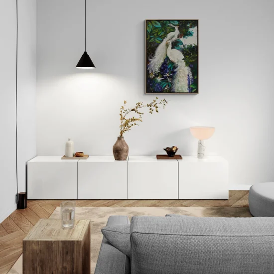 Tavus Kuşlarının Masalı Yağlı Boya Tablosu