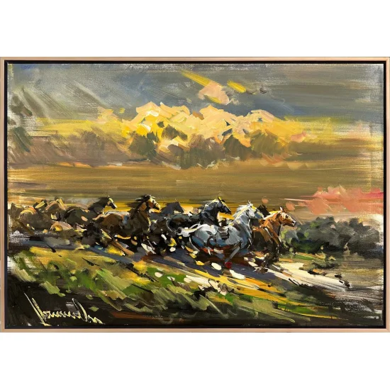 Atların Yolculuğu Yağlı Boya Tablosu