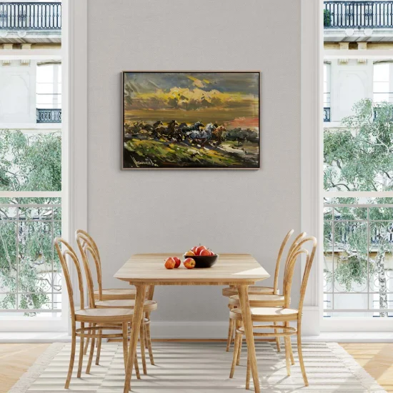 Atların Yolculuğu Yağlı Boya Tablosu