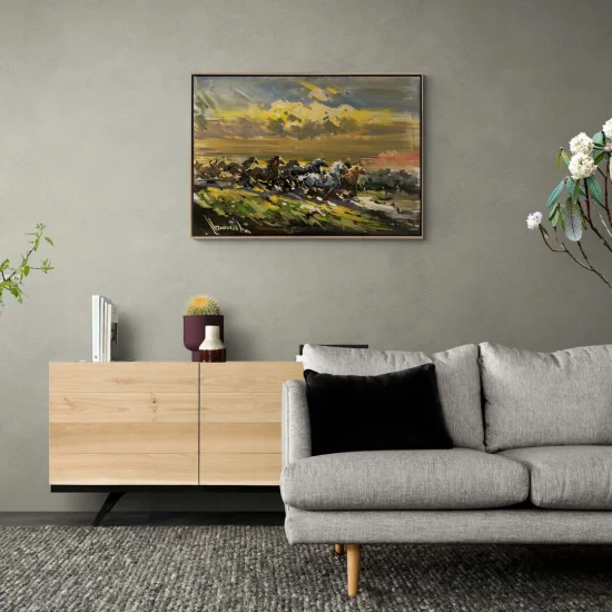 Atların Yolculuğu Yağlı Boya Tablosu