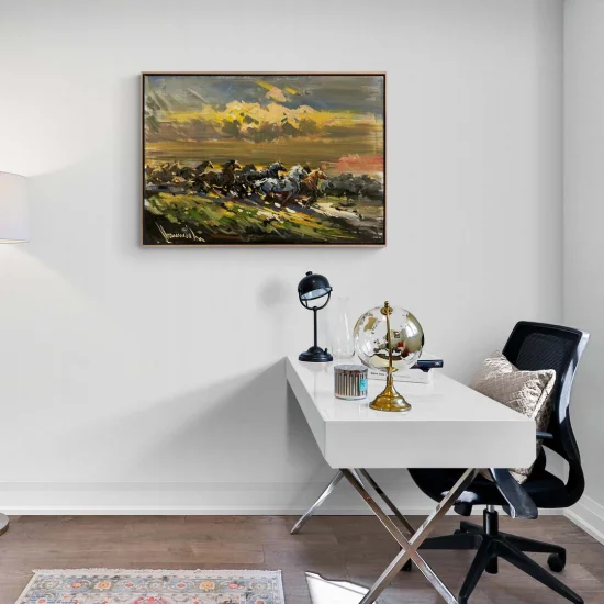 Atların Yolculuğu Yağlı Boya Tablosu