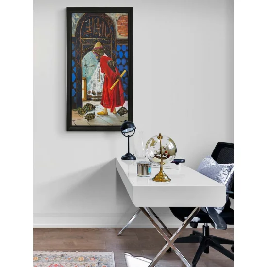 Kaplumbağa Terbiyecisi Yağlı Boya Tablosu