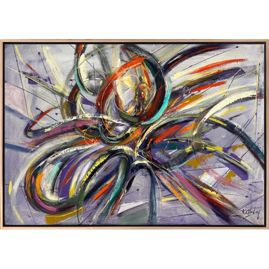 Soyut Geçitler Yağlı Boya Tablosu