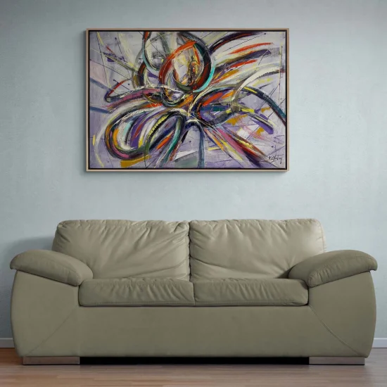 Soyut Geçitler Yağlı Boya Tablosu