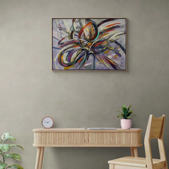 Soyut Geçitler Yağlı Boya Tablosu