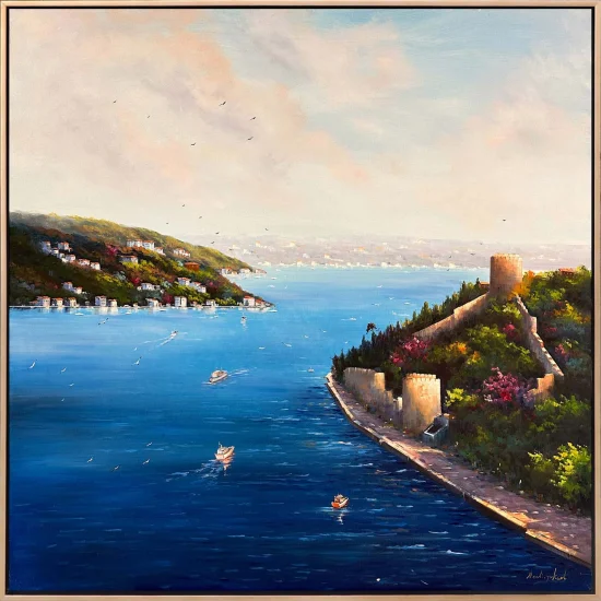 Bosphorus and Rumeli Hisarı Oil Painting