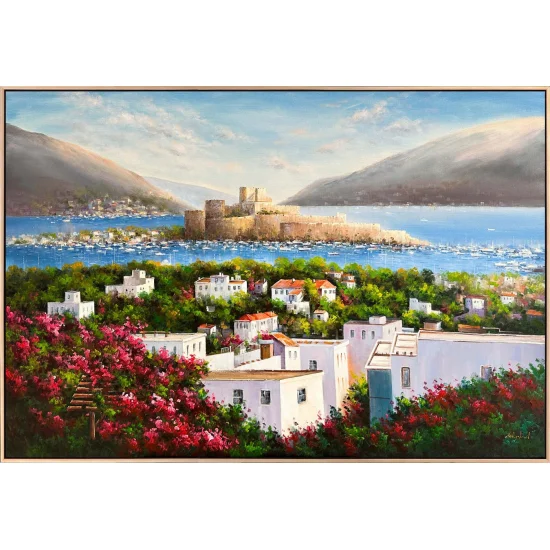 Tarihi Bodrum Kalesi Yağlı Boya Tablosu