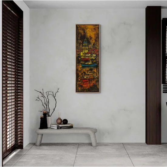 Maidens Tower and Sailor Boats Oil Painting