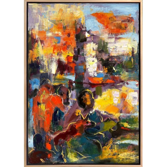 Kromatik Kompozisyon Yağlı Boya Tablosu