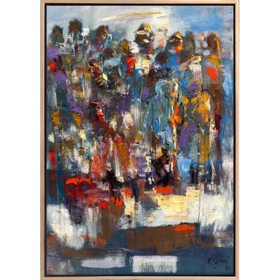 Soyut Renk Rüyası Yağlı Boya Tablosu