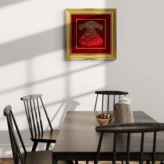 Elle Süslenmiş Duralite Kaftan Hat Sanatı Tablosu