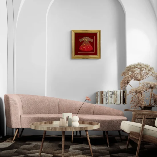 Elle Süslenmiş Duralite Kaftan Hat Sanatı Tablosu