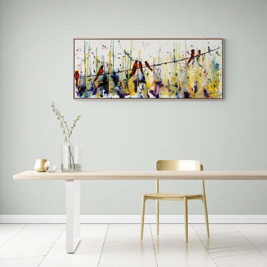 Colorful Dream of Birds Oil Painting