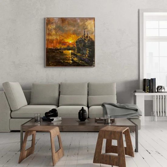 Ortaköy Sunset Oil Painting