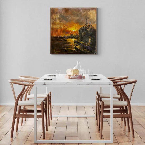 Ortaköy Sunset Oil Painting