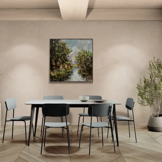 Cool Lakeside Oil Painting