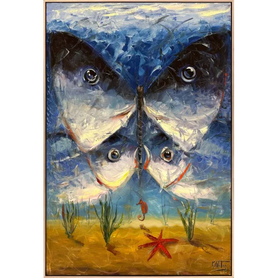 Sualtı Yaşamı Yağlı Boya Tablosu