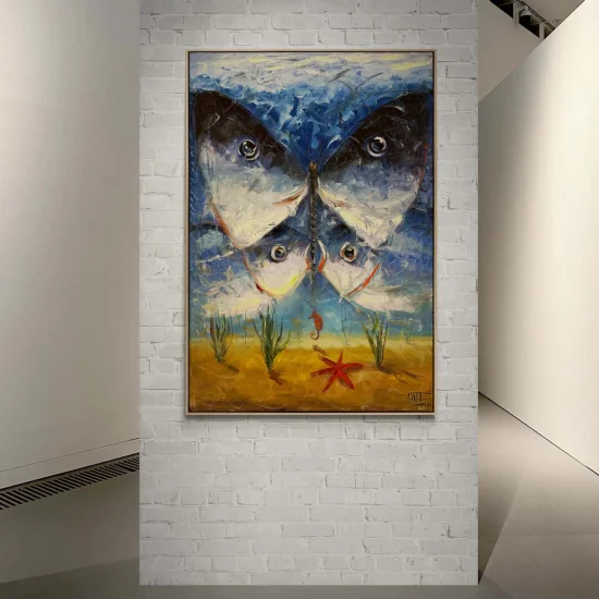 Sualtı Yaşamı Yağlı Boya Tablosu