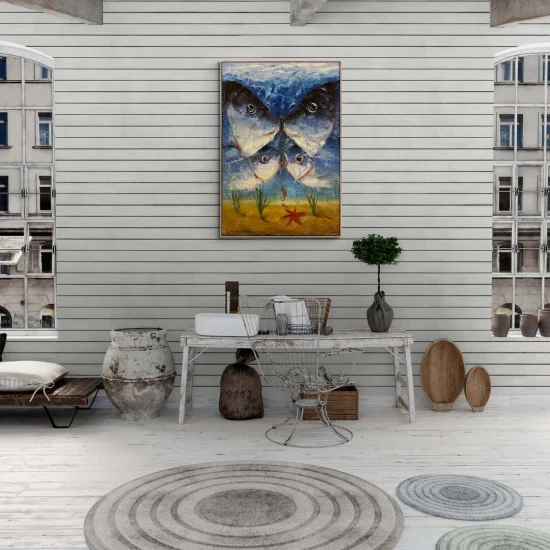 Sualtı Yaşamı Yağlı Boya Tablosu