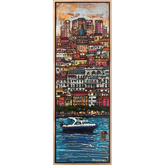 Boğazın Renkli Ritmi Yağlı Boya Tablosu