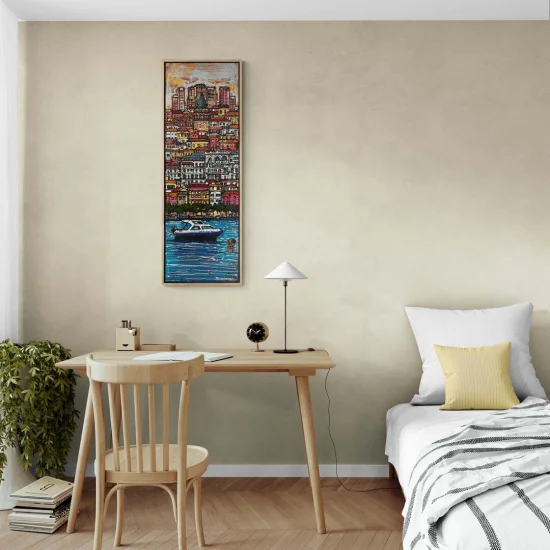 Boğazın Renkli Ritmi Yağlı Boya Tablosu