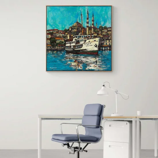 Colorful Bosphorus Landscape Oil Painting