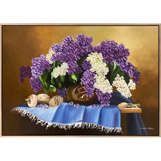 Purple Dreams in a Vase Oil Painting