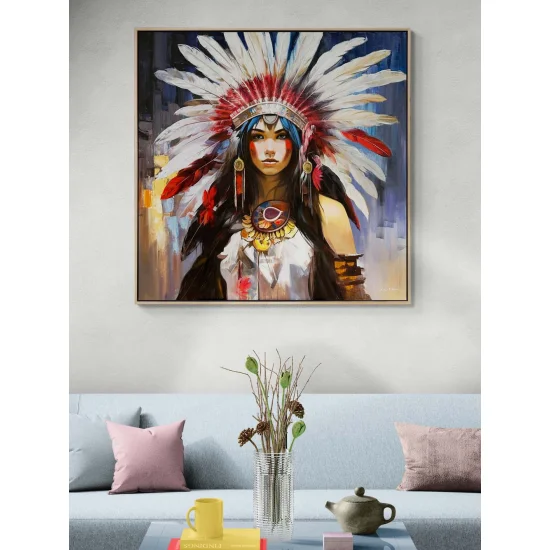 Native American Princess Oil Painting