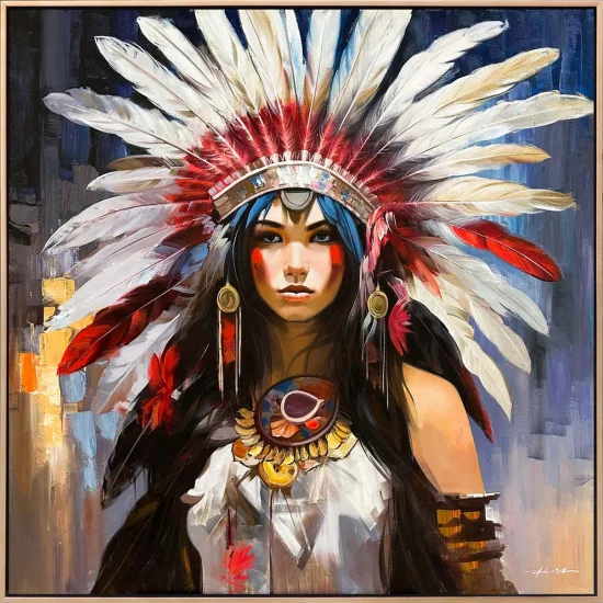 Native American Princess Oil Painting