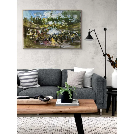 Natural Marketplace Oil Painting