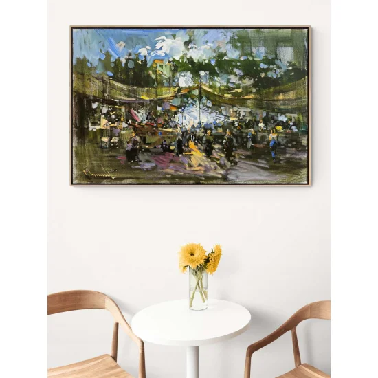 Natural Marketplace Oil Painting