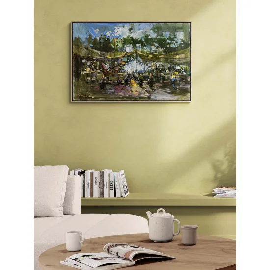 Natural Marketplace Oil Painting