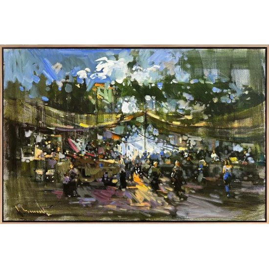 Natural Marketplace Oil Painting