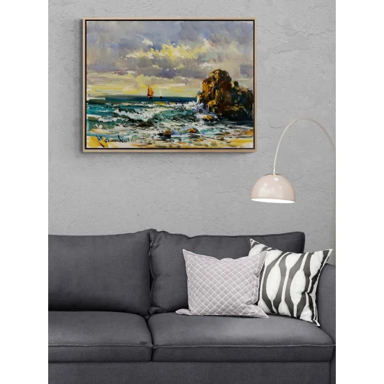 The Sea and Sailboats Oil Painting