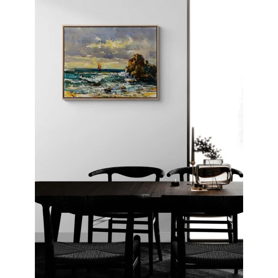 The Sea and Sailboats Oil Painting