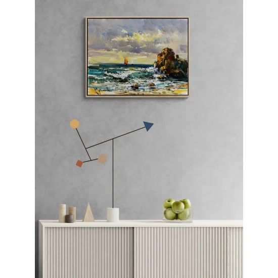 The Sea and Sailboats Oil Painting