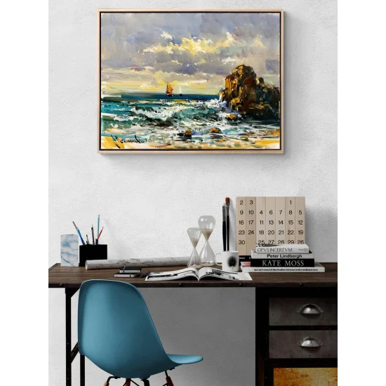 The Sea and Sailboats Oil Painting
