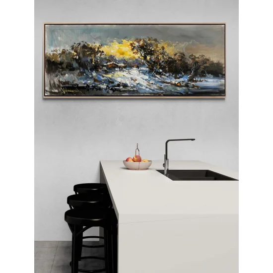 Snow-Covered Hills Oil Painting