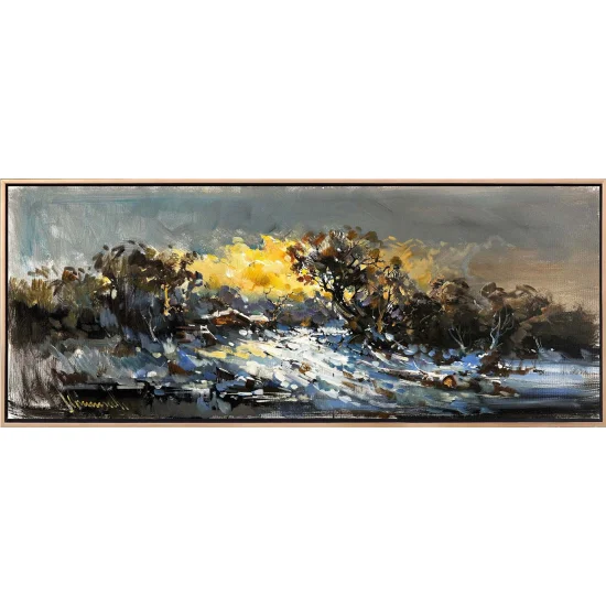 Snow-Covered Hills Oil Painting