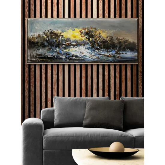 Snow-Covered Hills Oil Painting