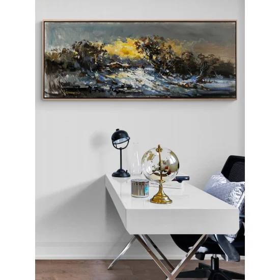 Snow-Covered Hills Oil Painting