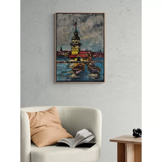 The Colorful Silhouette of Maiden’s Tower Oil Painting