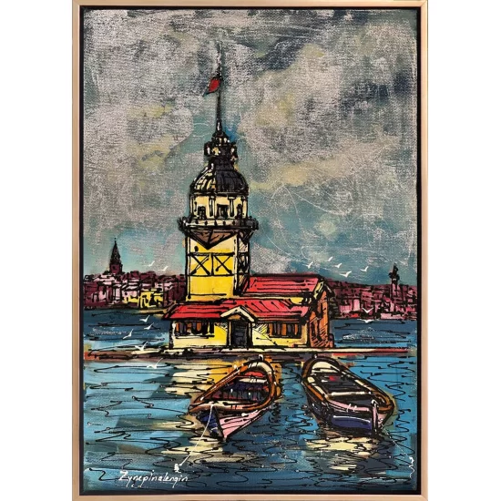 The Colorful Silhouette of Maiden’s Tower Oil Painting