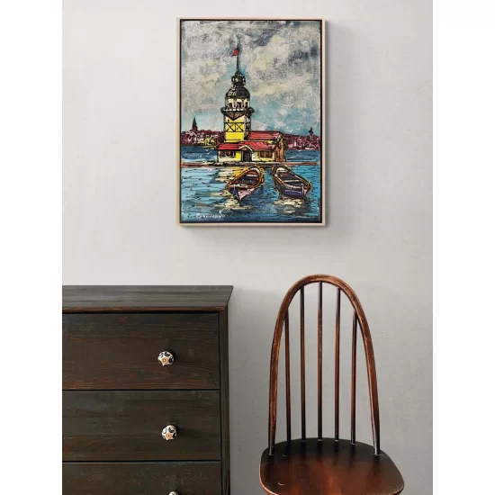 The Colorful Silhouette of Maiden’s Tower Oil Painting