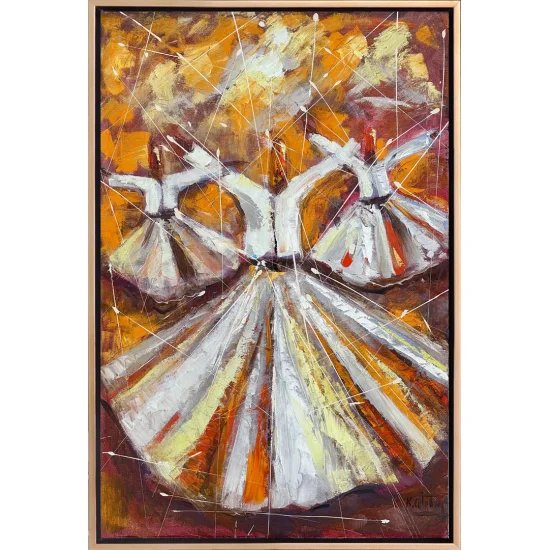 The Divine Cycle of the Whirling Dervishes Oil Painting