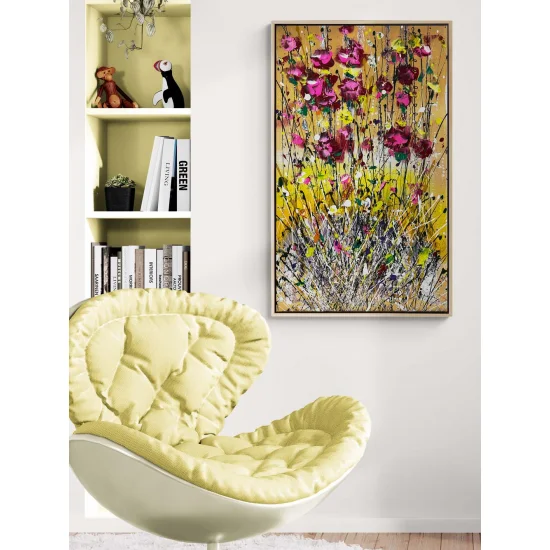 Parlak Tonların Çarpışması Yağlı Boya Tablosu